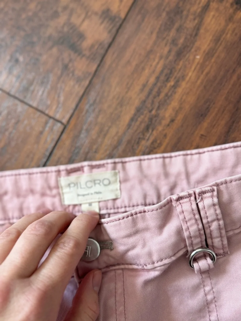 Anthropologie Pilcro Jefferson Straight Leg Utitly Jeans Pants in Dusty Rose 32